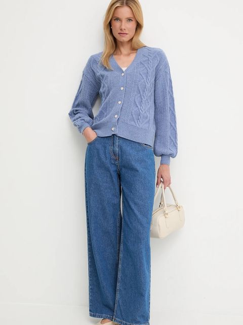 Answear.LAB kardigan z kaszmirem damski kolor niebieski - zdjęcie produktu nr 2