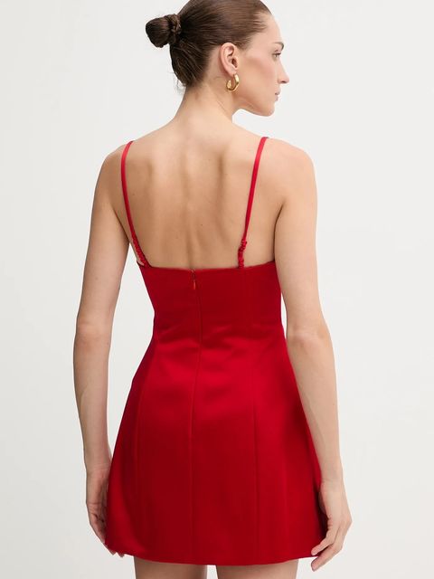Bardot sukienka kolor czerwony mini prosta 59817DB