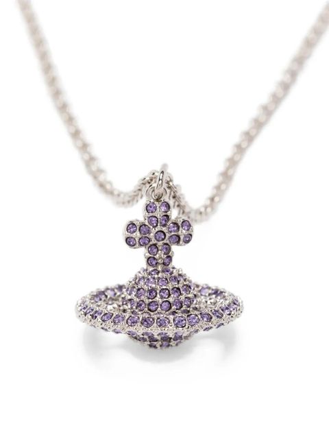 Vivienne Westwood crystal-embellished orb necklace - Silver - zdjęcie produktu nr 2