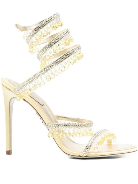 René Caovilla 105mm Chandelier strass heeled sandals - Yellow - zdjęcie produktu nr 1