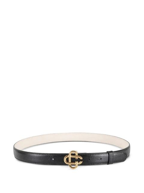 Casablanca interlocking-buckle leather belt - Black