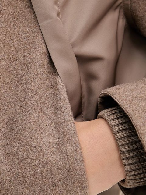 BOSS kurtka bomber z domieszką wełny Paisie kolor brązowy przejściowa 50543411