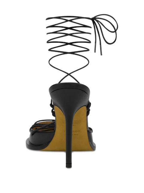 Moschino lace-up sandals - Black