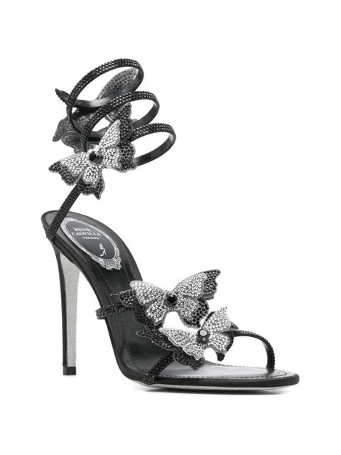 René Caovilla butterfly-embellished sandals - Black - zdjęcie produktu nr 2