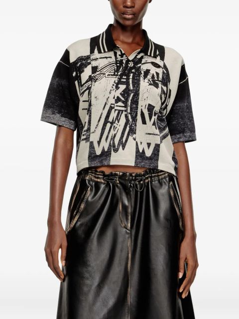 Diesel M-Oliba abstract-print polo shirt - Neutrals - zdjęcie produktu nr 2