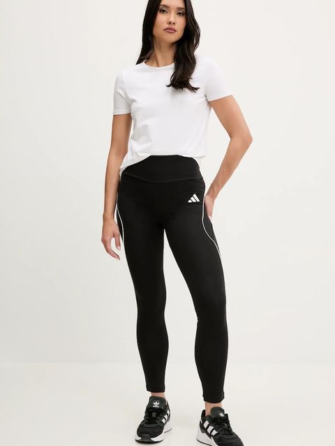 adidas legginsy Stadium damskie kolor czarny z aplikacją JL7000