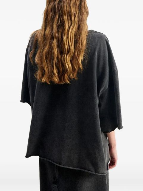 American Vintage Afoma raw-edge drop-shoulder T-shirt - Grey