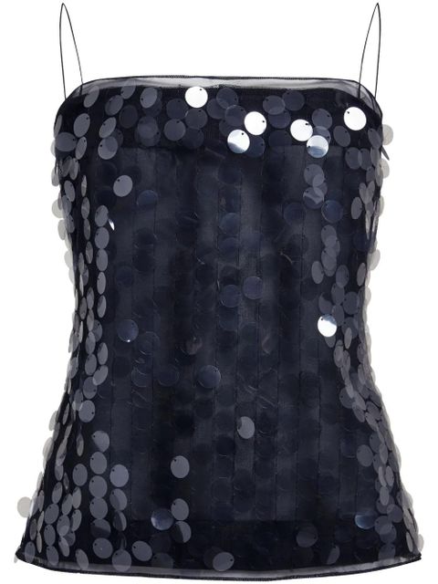 16Arlington Suero sequin-embellished top - Black - zdjęcie produktu nr 1