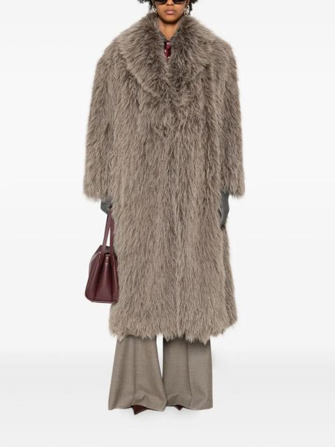 Eleh faux-fur coat - Brown