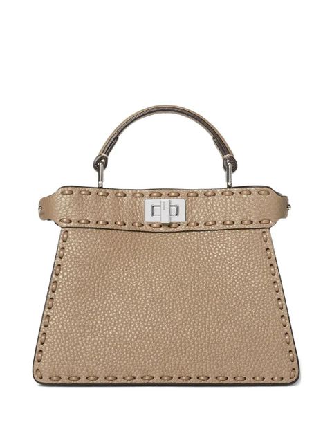 FENDI Peekaboo stitched top handle shoulder bag - Neutrals - zdjęcie produktu nr 1