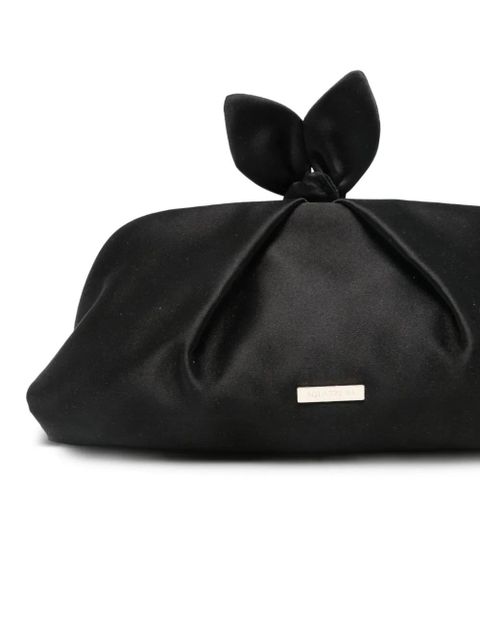 Aquazzura Bow Tie chain clutch bag - Black