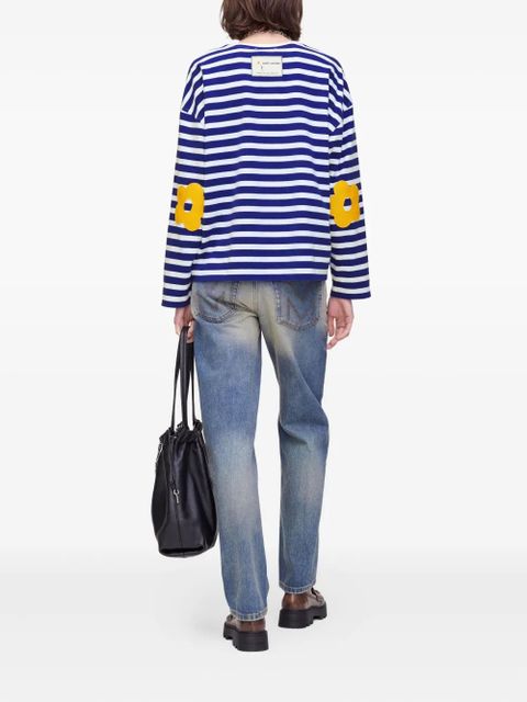 Marc Jacobs striped flower-patch top - Blue