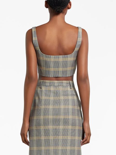 Marni virgin wool-blend cropped top - Grey