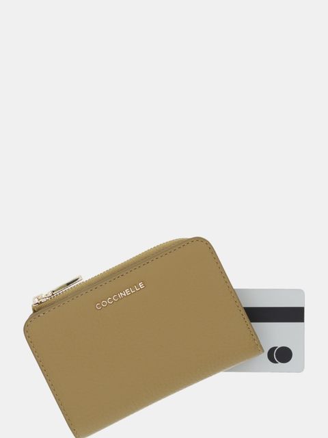 Coccinelle portfel skórzany damski kolor zielony E2 MW5 11 D1 01