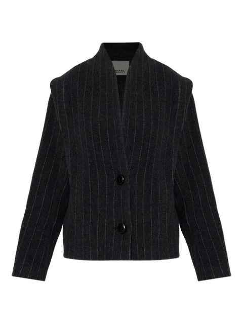 ISABEL MARANT Padded pinstripe coat - Grey - zdjęcie produktu nr 1