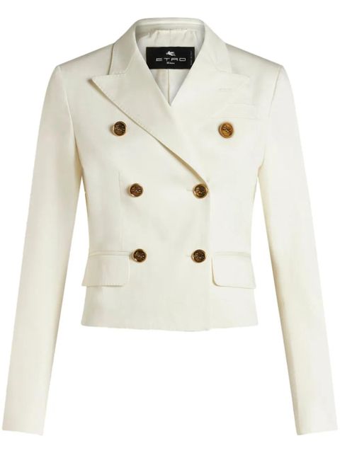 ETRO logo-embossed buttons double-breasted jacket - White - zdjęcie produktu nr 1