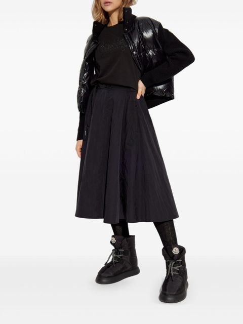 Moncler glitter-logo T-shirt - Black