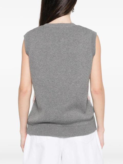 GANNI floral vest - Grey
