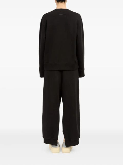 MM6 Maison Margiela Numbers-appliqué sweatshirt - Black