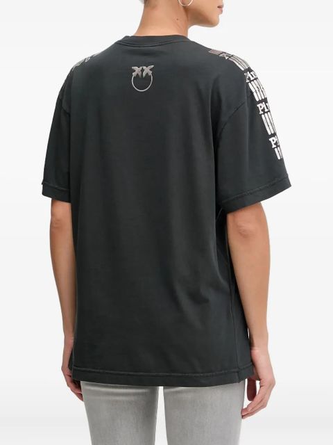 PINKO logo-back short-sleeve T-shirt - Grey