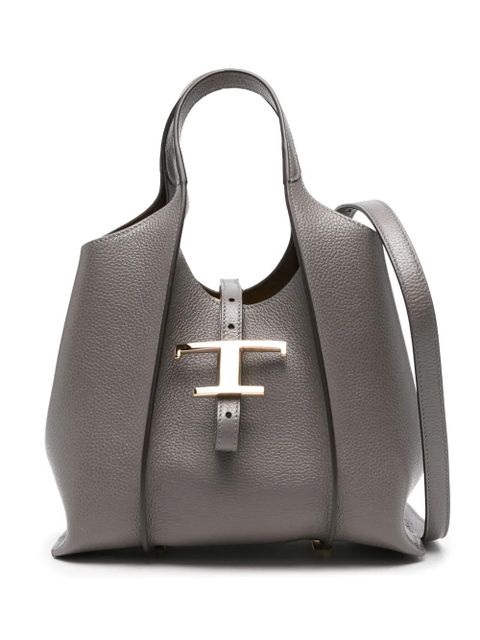 Tod's small Timeless T-buckle leather tote bag - Grey - zdjęcie produktu nr 1