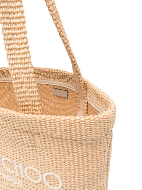Jimmy Choo logo beach bag - Neutrals