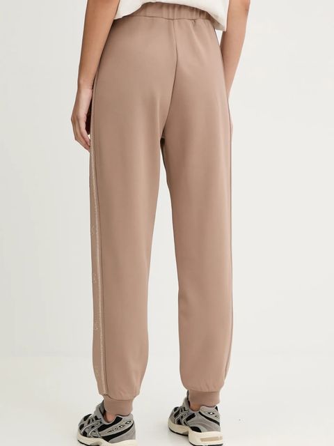 Guess spodnie dresowe OCTAVIA damskie kolor brązowy z aplikacją V5BB23 KCX22 - zdjęcie produktu nr 2