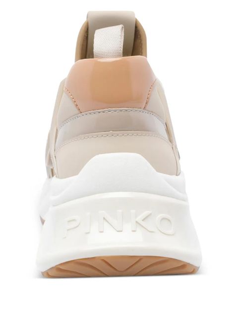 PINKO Ariel logo-detail lace-up sneakers - Neutrals - zdjęcie produktu nr 2