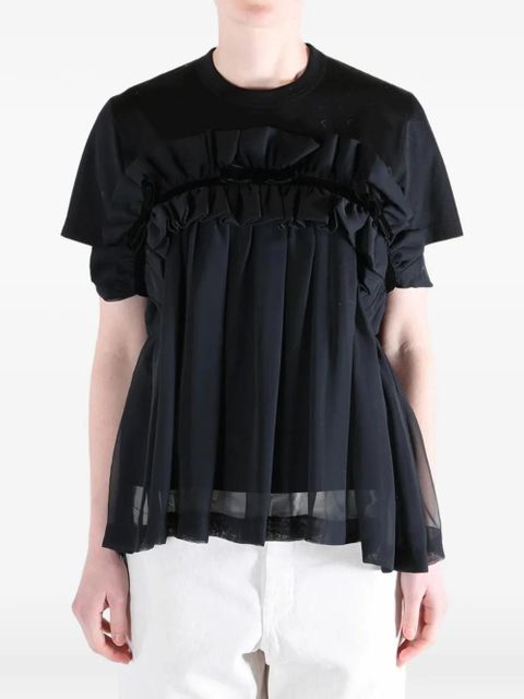 Comme Des Garçons ruffled T-shirt - Black - zdjęcie produktu nr 2