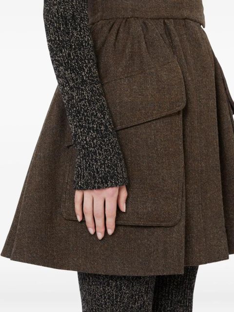 Max Mara Bernini1234 flap-pocket skirt - Brown