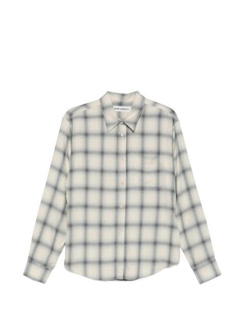 OUR LEGACY Forever plaid-pattern shirt - Neutrals - zdjęcie produktu nr 1