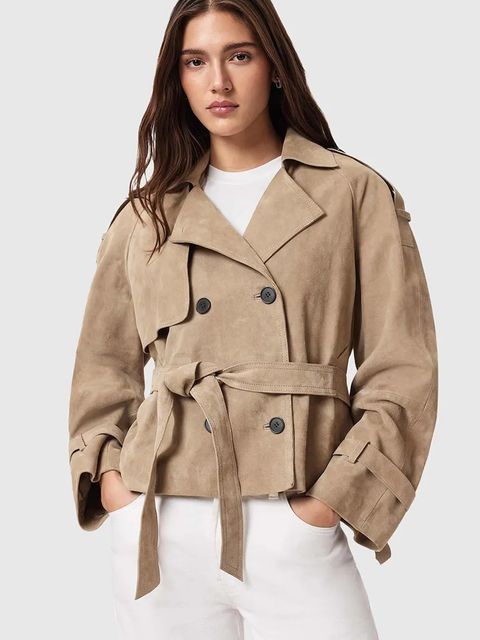 AllSaints kurtka zamszowa REED