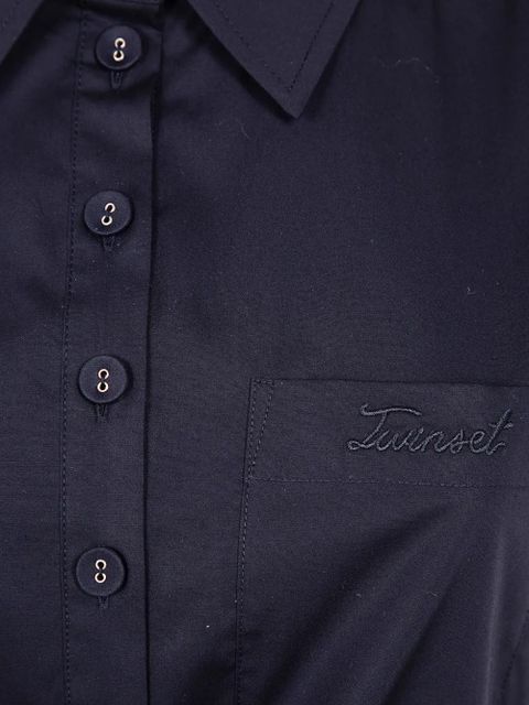 TWINSET drawstring puff-sleeve midi dress - Black