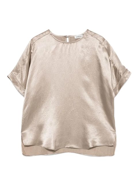 Simkhai satin short-sleeve blouse - Neutrals - zdjęcie produktu nr 1