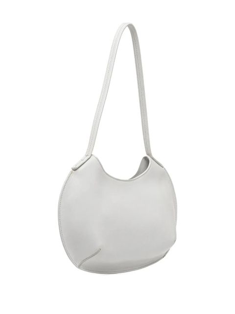 BY FAR Rachel crescent leather tote bag - White