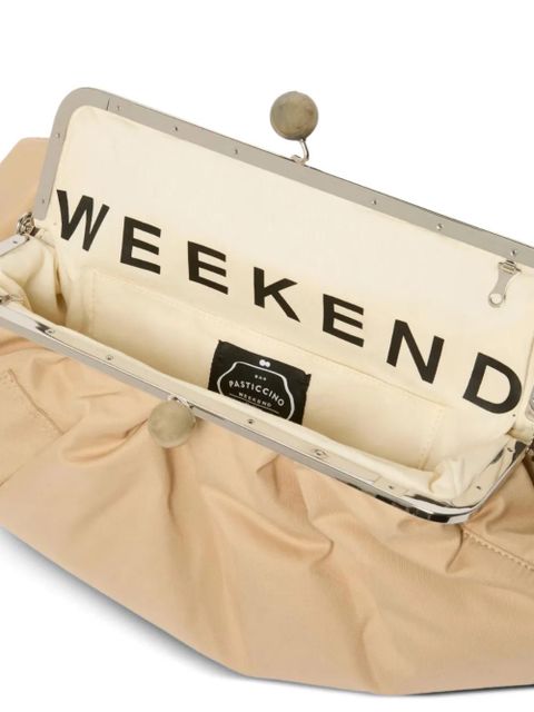 Weekend Max Mara sphere-clasp clutch bag - Neutrals