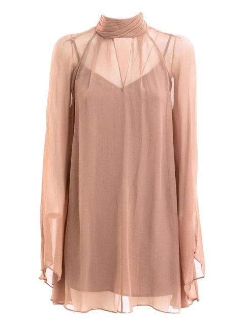 STAUD high-neck mini dress - Neutrals - zdjęcie produktu nr 2