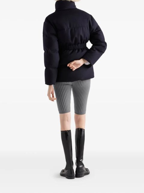 Prada belted puffer jacket - Black