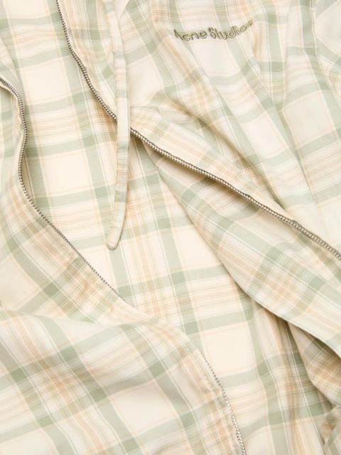 Acne Studios plaid hooded jacket - Neutrals