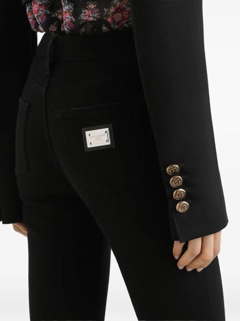 Dolce & Gabbana metal-plaque jeans - Black