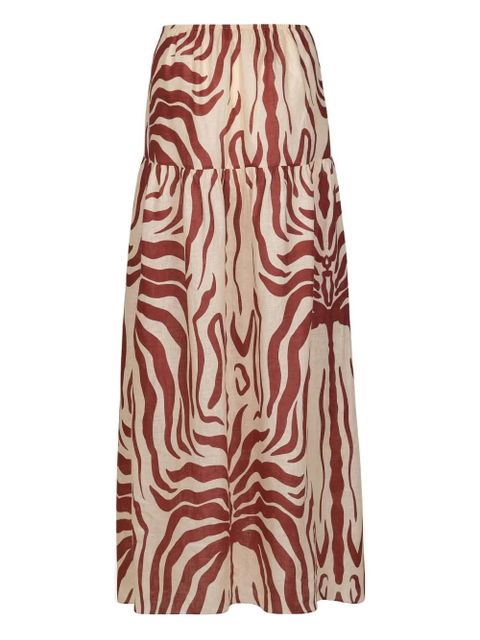 Johanna Ortiz Bohemia tiered skirt - Neutrals - zdjęcie produktu nr 1