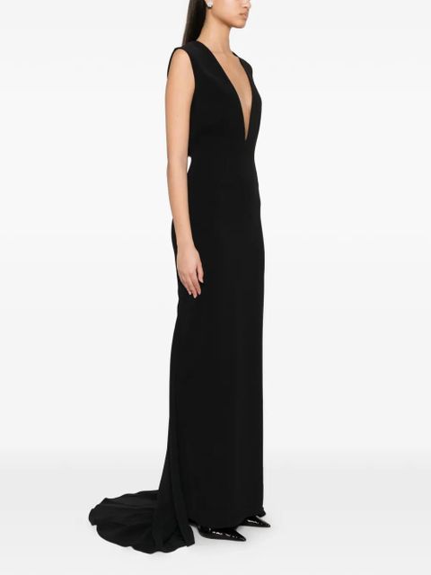 Solace London Althea plunging V-neck sleeveless maxi dress - Black - zdjęcie produktu nr 2