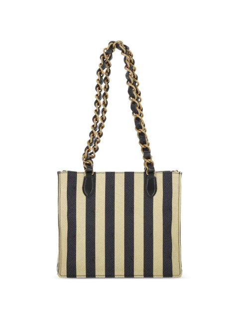 Valentino Garavani striped chain tote bag - Black - zdjęcie produktu nr 2