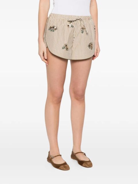 SANDRO striped-pattern shorts - Neutrals