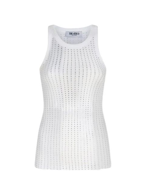 The Attico rhinestone-embellished tank top - White - zdjęcie produktu nr 1
