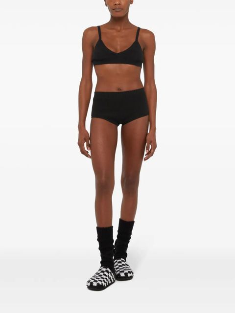Alanui knitted high-waisted shorts - Black - zdjęcie produktu nr 2