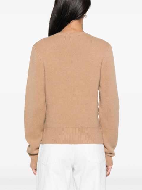 TOTEME cropped crew-neck sweater - Brown