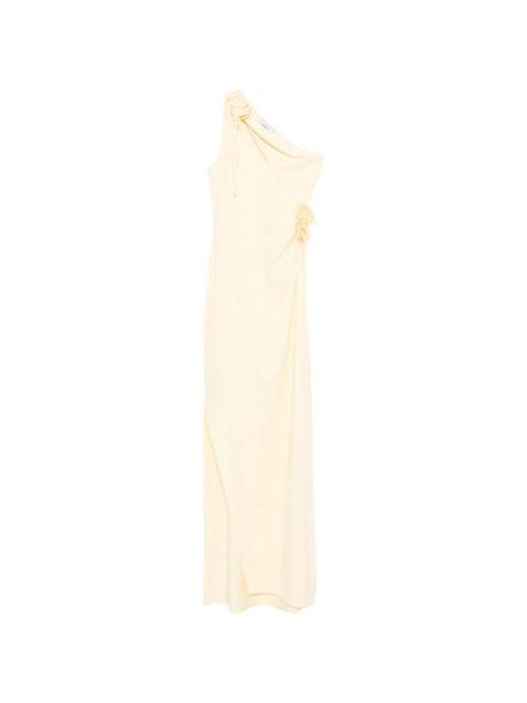 Coperni asymmetric floral-appliqué maxi dress - Yellow - zdjęcie produktu nr 1