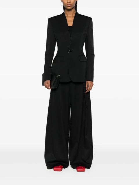 MM6 Maison Margiela contrast-stitching single-breasted blazer - Black - zdjęcie produktu nr 2