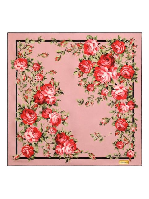 Dolce & Gabbana floral-print scarf - Pink - zdjęcie produktu nr 1